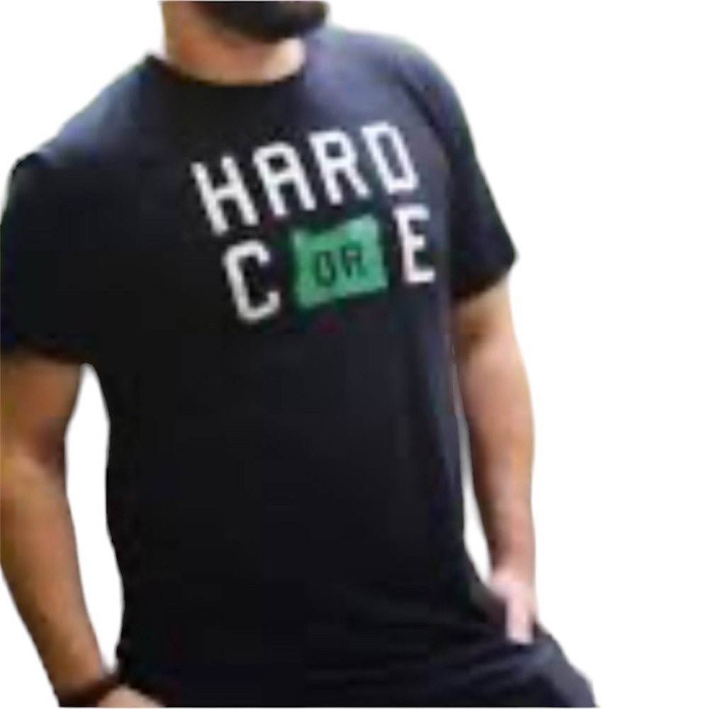 OREGON LIFE men's XL Black White Green Hard Core Oregon short sleeve tshirt